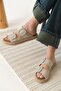 Suede Beige Stone Women's Slippers Tr35My05B - 3