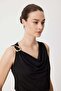 One-Shoulder Collared Blouse with Accessories - 2