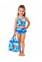 Girl's Bikini Set and Beach Bag Set 1105-Blue - 3