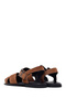 Women's Mink Ankle Buckle Suede Leather Sandals 26Sfd341910 - 6