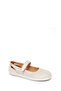 Women's Cream Strappy Leather Ballerinas 26Pfd370618 - 7
