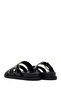 Women's Black Buckle Slippers 26Sfe480818 - 6