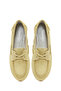 Women's Yellow Lace-Up Suede Leather Shoes 26Pfd370810 - 4