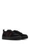 Women's Black Lace-Up Thick Sole Sports Shoes, Patterned Genuine Leather Sneaker 25Afd142114 - 3