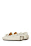 Women's Cream Tassel Shoes, Leather Loafer 26Pfd2903Ft - 6