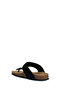 Women's Black Brionia Nubuck Leather Flip Flops D35Lsk00032C9999 - 4