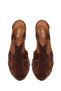 Women's Brown Suede Leather Espadrille Sandals 26Sfd205510 - 4