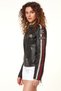 Ladyracer Women's Black Embroidered Sports Leather Coat 20Wgd589851 - 3