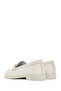 Women's Cream Buckle Leather Loafer 26Pfd510218 - 7
