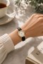 Uggys Minimal Black Leather Cord Gold Case Round Women's Wristwatch - 3