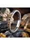 Steel Chain Tiger's Eye and Matte Onyx-Hematite Men's Bracelet - 21 cm - 3