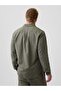 Linen Blend Standard Fit Shirt 887952 Men's Shirt Green - 7