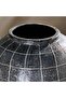 Plaid Stoneware Decor Vase 31x31x36.5cm - Brown - 2