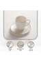Amari Scallop Porcelain Tea Cup & Saucer 210ml -white - 5