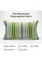 Tonal Stripe Lumbar Pillow With Zipper Closure 240 Gsm - 30x50 Cm - Green - 6