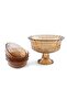 Laguna 5-piece Glass Serving Bowl - Brown - 6