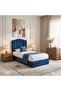 ANNA SINGLE BED VELVET BLUE 90X200 CM