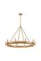 Bermas 10-light E14 Corn Leaf Rope Chandelier 102x79cm - Natural/brass - 5