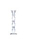 Crystal Taper Candle Holder 8x8x24.5cm- Clear - 7