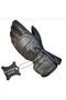 Motorcycle Gloves Genuine Leather Protected Black Motor Gloves - 2