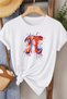 The Number Pi Printed Cotton T-Shirt