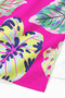 Tropical Leaf Fuchsia Beach Towel - Vibrant Colorful Bohemian Summer Style Quick-Dry Microfiber Towel - 5