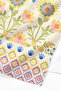 Bohemian Floral Bird Motif Beach Towel - Ethnic Tropical Cream Blue Quick-Dry Microfiber Towel - 5
