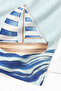 Sailboat Marine Blue Beach Towel - Mediterranean Nautical Minimal Outdoor Quick Drying Microfiber Towel - 5