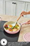 Swiss Crystal Neocast 7 Piece Cast Iron Cookware Set Pink - 2 Oven Gloves - 6