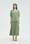 Solid Midi Skirt with Ruffles - 2