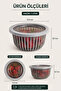 Linea 3 Pieces 1 Liter Round Leak-Proof Snack & Fruit & Legume Storage Container Gray - 7