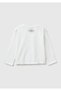 Girl's white looney tunes printed round neck long sleeve t-shirt - 2