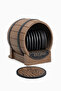 Set of 10 Coasters with Barrel Design – Decorative Coasters with Stand with the Text Est 2026 – - 4