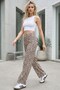 Comfortable Fit High Waist Wide-Leg Viscose Mix Women's Trousers - 5