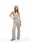 Modal Fabric Pocket Pleated High Waist Palazzo Pants