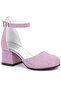 Merida Pink Glitter Thick Heeled Girl's Heeled Shoes - 2