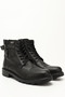 Men's Black Zippered Genuine Leather Classic Boots - 3