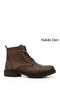 Men's Brown Antique Zippered Genuine Leather Boots