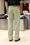 Men's Baggy Fit Striped Jean Trousers Beige - 7