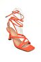 Orange Ankle Strap Women's Heeled Shoes K404070209 - 6