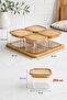 4-Piece Glass Breakfast Bowl with Bamboo Tray and Bamboo Vacuum Lid - 4