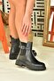 Black Genuine Leather Daily Women's Boots N555257203 - 2