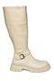 R518096809 Beige Zippered Low-Heeled Women's Boots - 6