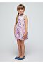 Girl's Printed Dress Purple - 3