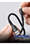 كابل بيانات USB نوع C بطول 120 سم للشحن السريع ونقل البيانات بسرعة عالية، متين وخالٍ من التشابك مصنوع من مادة TPE - 2