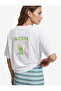 Cotton Oversized T-Shirt with Matcha Print on the Back, Short Sleeves and Crew Neck - 3