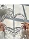 Luxury glass dessert plate, cake plate serving display bead heart sur26 - 2