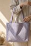 Handmade Striped Blue 100% Cotton Sustainable Fabric Shoulder Bag