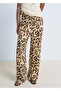 Animal Patterned Draped Pants