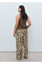 Animal Patterned Draped Pants - 8